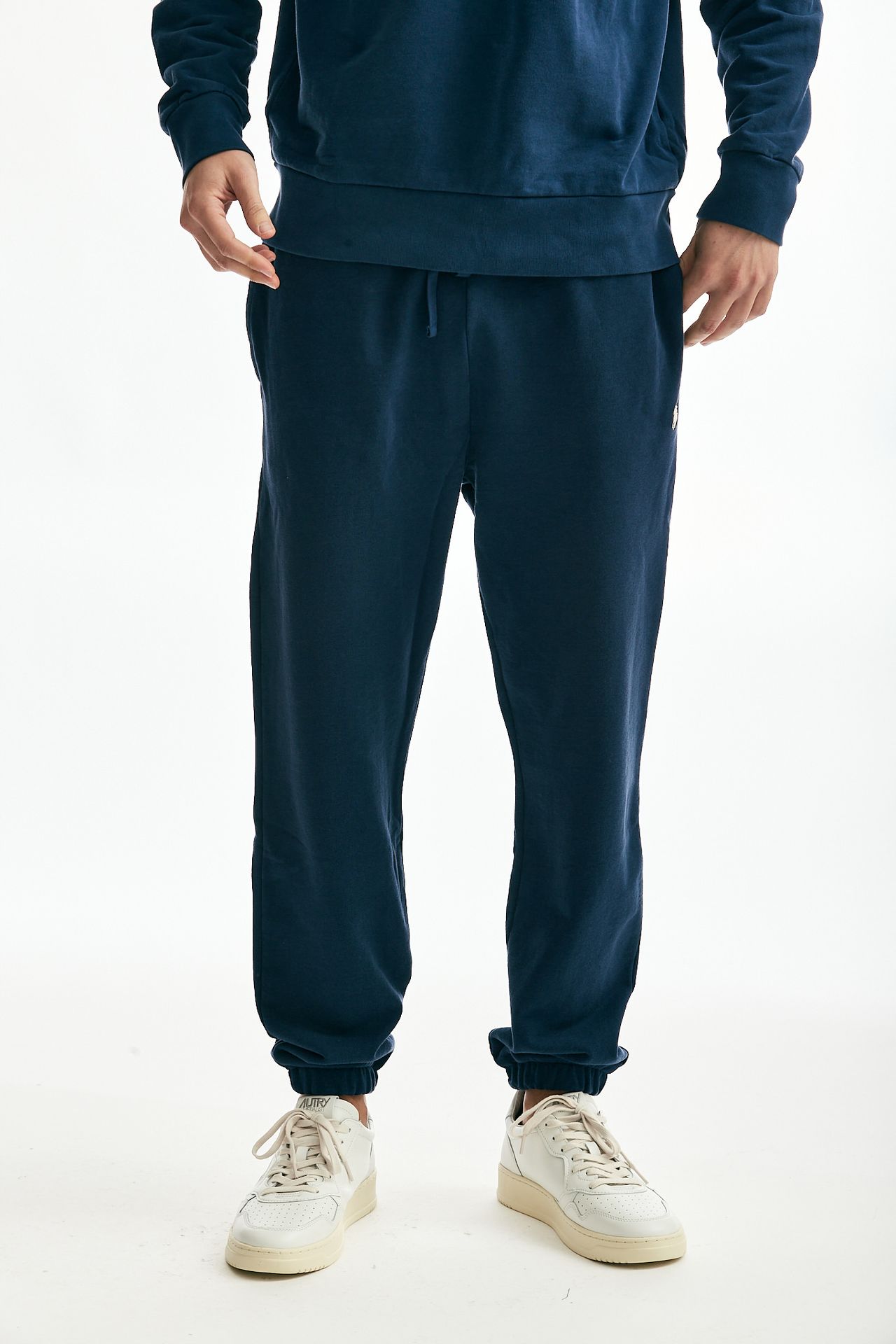 Pantalone in cotone lavato blu