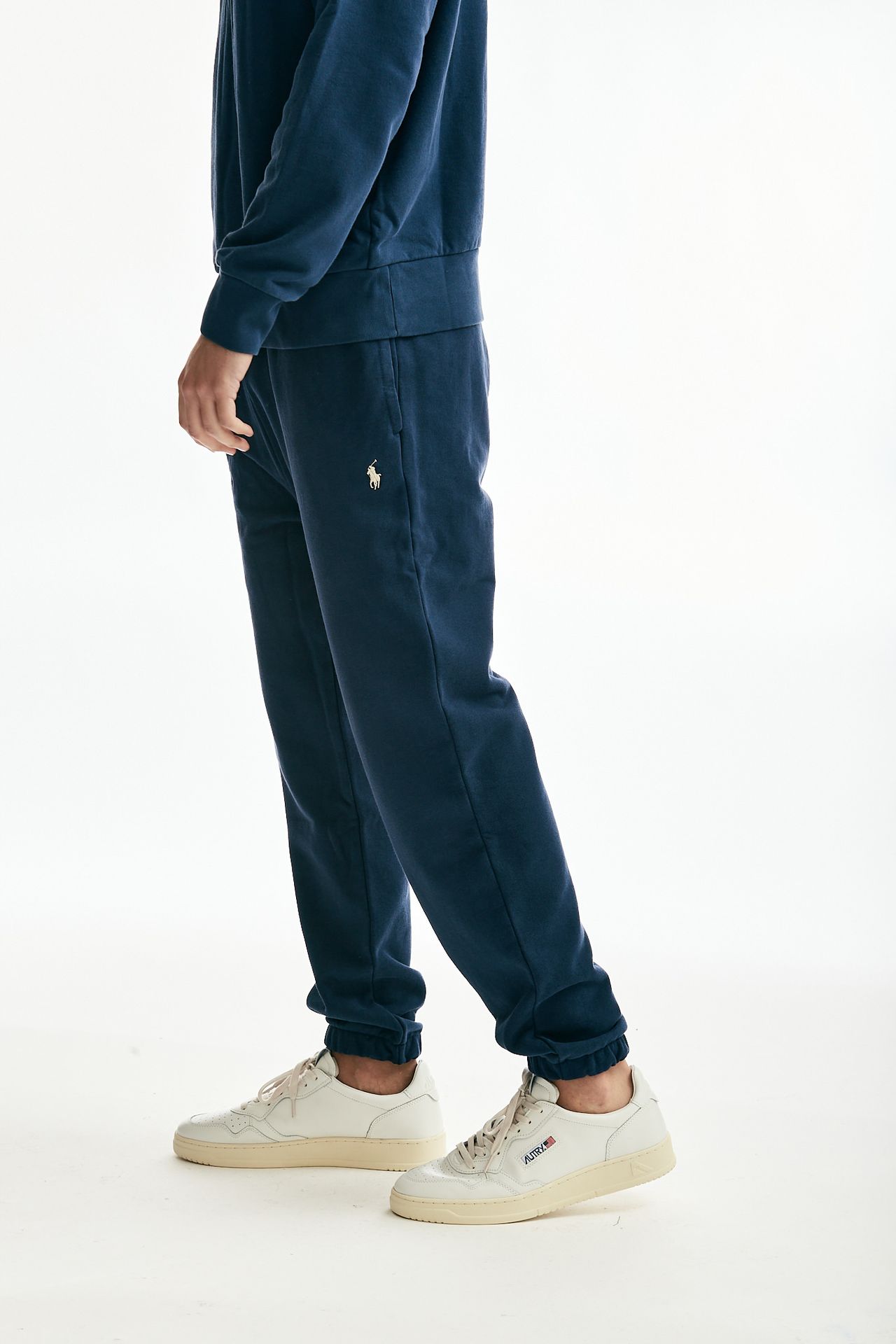 Pantalone in cotone lavato blu